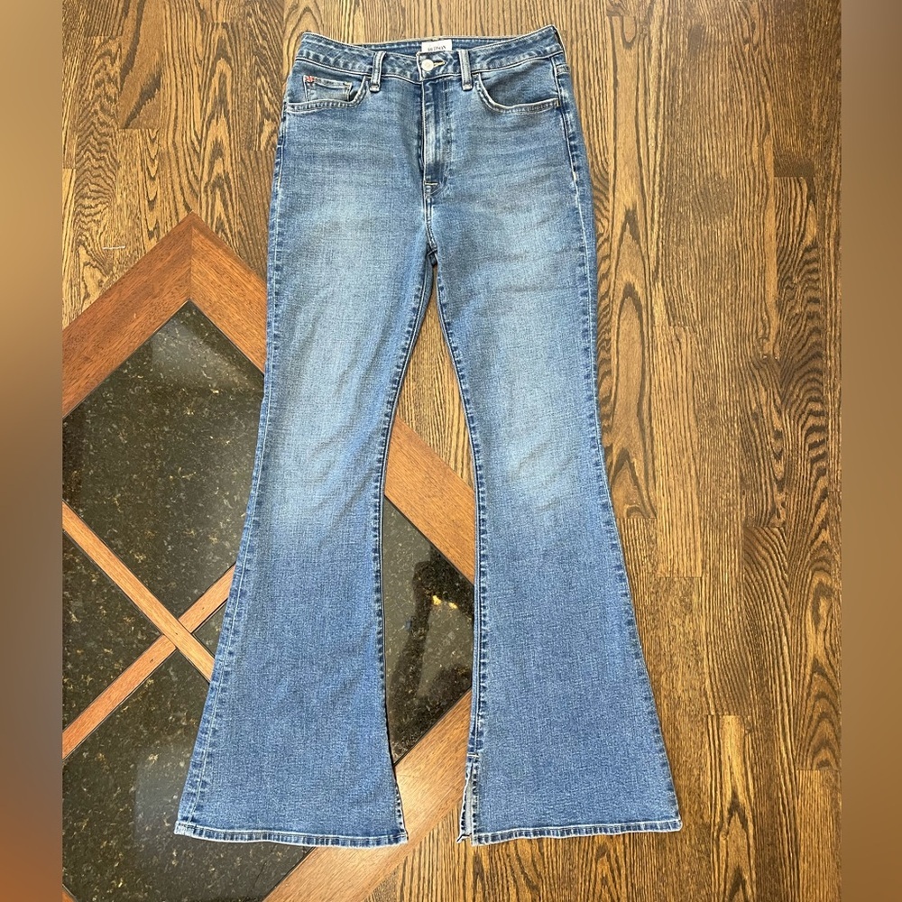 Hudson Heidi High Rise Flare Jeans Bubbly Light Wash Denim 27 - Picture 2 of 8